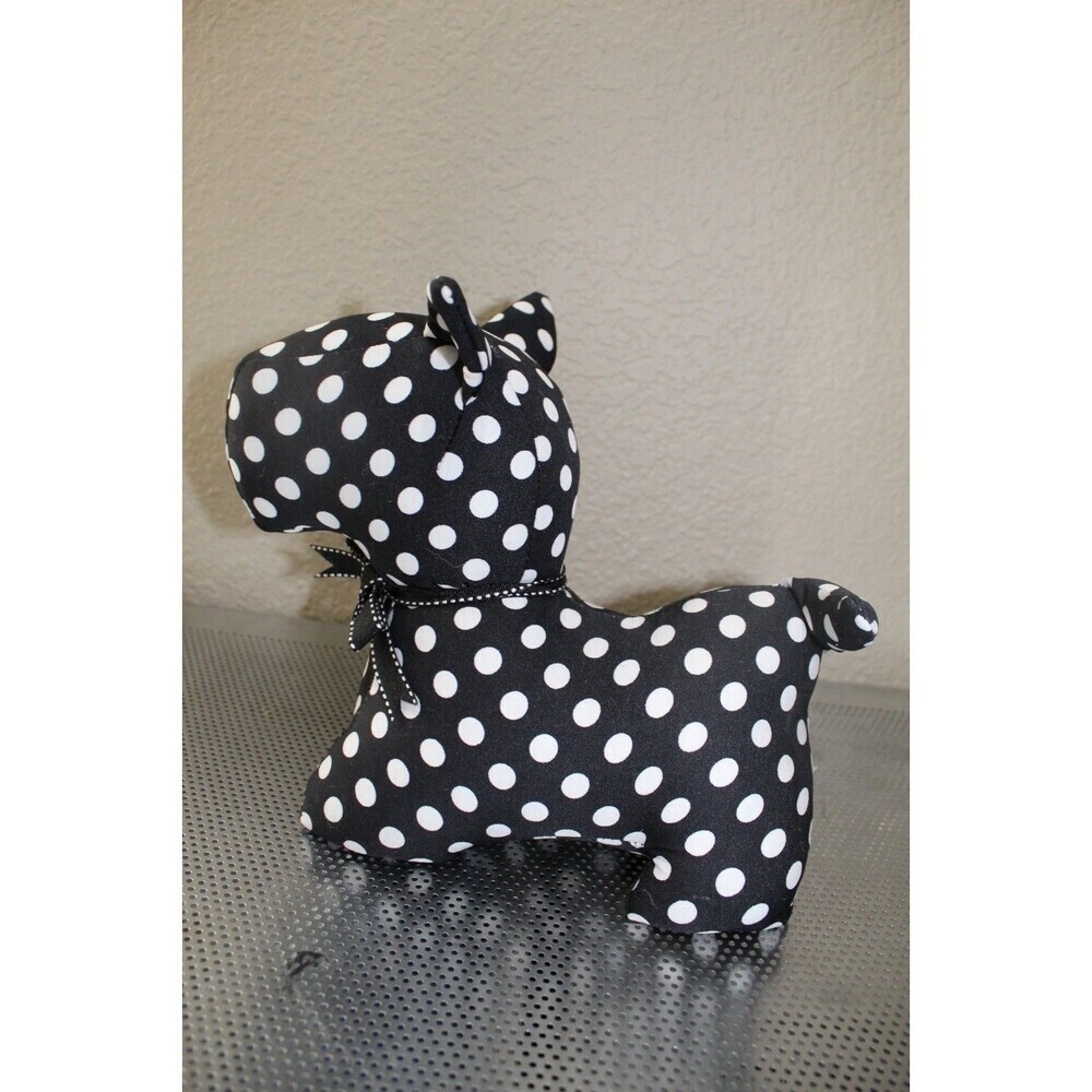 Adorable Scotty Dog Soft Sculpture Plush Doorstop 12.5" x 6.5" and 8.2" tall